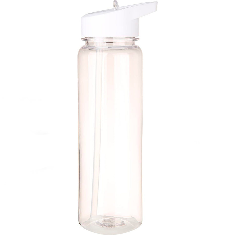 Aquapureline Transparent 24 oz Sports Hydration Bottle with Straw, BPA-Free